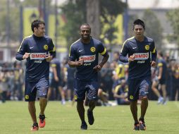 Las Águilas cerraron su preparación para el duelo de mañana en el Azul. MEXSPORT /