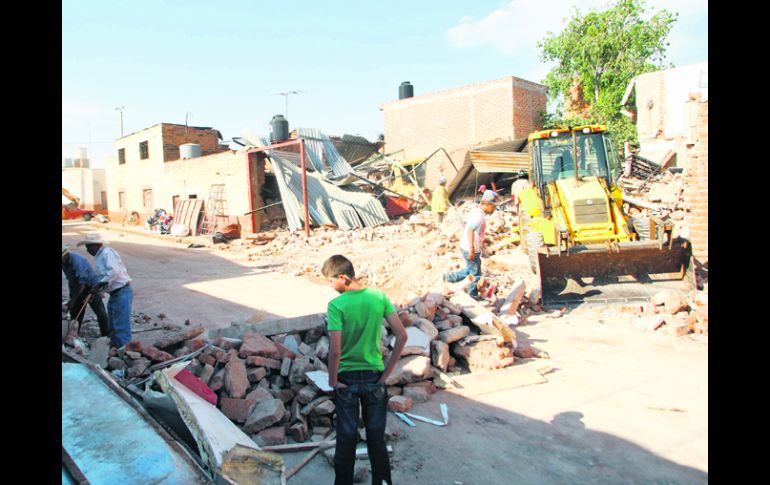 Casas destruidas. Las 26 personas afectadas decidieron refugiarse en hogares de sus familiares, mientras sus fincas son reconstruidas. EL INFORMADOR /