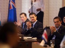 El Presidente Enrique Peña Nieto, durante la inauguración de la VII Cumbre de la Alianza del Pacífico. ESPECIAL /