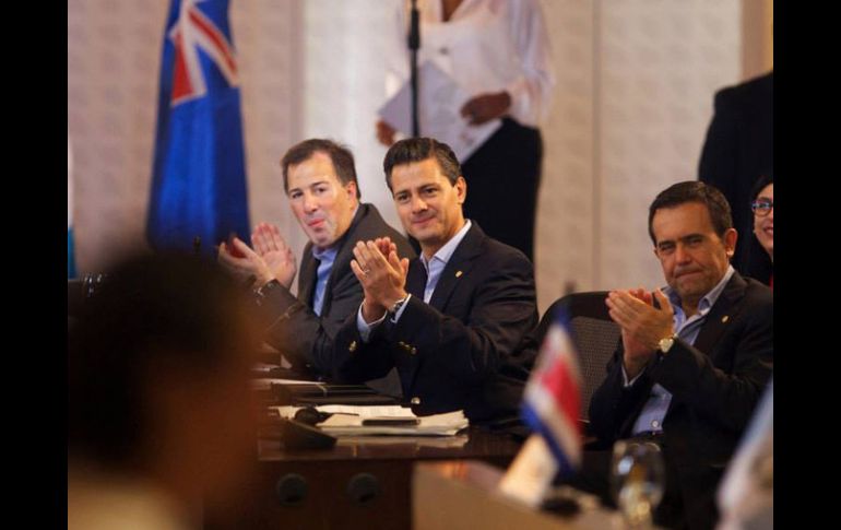 El Presidente Enrique Peña Nieto, durante la inauguración de la VII Cumbre de la Alianza del Pacífico. ESPECIAL /