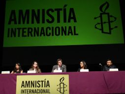 Presentan el informe anual de Amnistía Internacional en Ciudad de México. EFE /