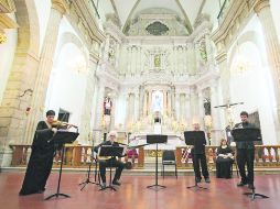 Los expertos en interpretación de la música instrumental alemana e italiana del siglo XVII se presentan en el Templo de San Agustín. EL INFORMADOR /