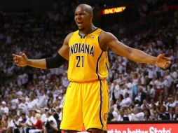 David West es el héroe del equipo de Indiana. AFP /