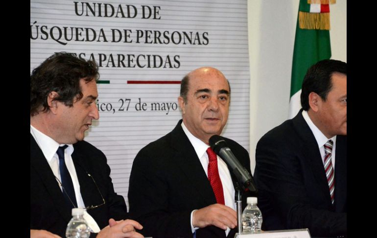 El procurador general de la República, Jesús Murillo Karam, durante la presentación de la unidad de búsqueda de personas desaparecidas. NTX /