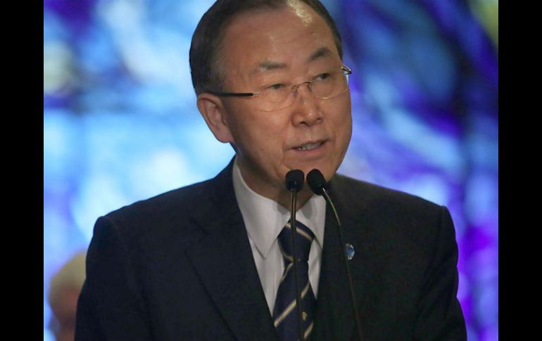 Ban Ki-moon insiste en pedir a participantes en la conferencia a que pongan fin a la violencia de manera inmediata. AFP /