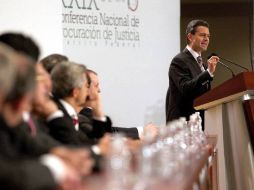 Peña Nieto urge a lograr un estado de derecho justo, sin preferencias y sin demoras. ESPECIAL /