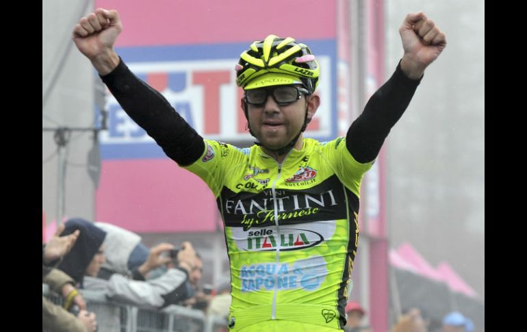 Mauro Santambrogio, ganador de la 14ta etapa del Giro de Italia, arroja positivo por EPO por lo que es suspendido temporalmente. AP /