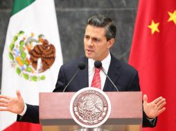 Enrique Peña Nieto resalta la voluntad política y el ánimo renovado para fortalecer la relación con China. ARCHIVO /