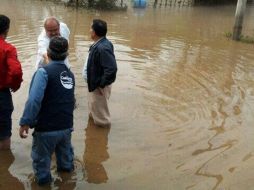 Imagen facilitada por el secretario de Gobierno, Arturo Zamora, de la zona inundada en Teuchitlán. ESPECIAL /