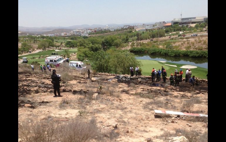 El campo de golf donde cae el helicóptero en el que viajaba el empresario mexicano Ignacio Torres Landa. EFE /