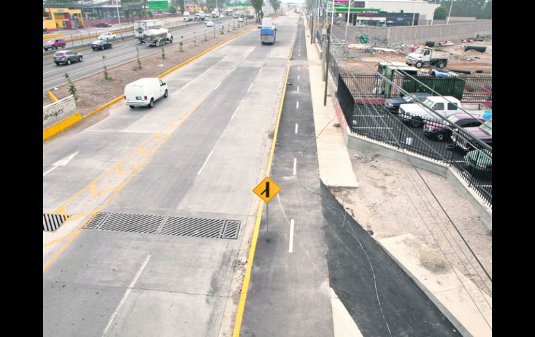 La ciclovía quedará lista antes de que finalice junio, con lo que terminará la obra del Retorno El Mante y laterales del Periférico.  /