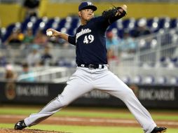 Yovani Gallardo logra su quinto éxito del año. AFP /