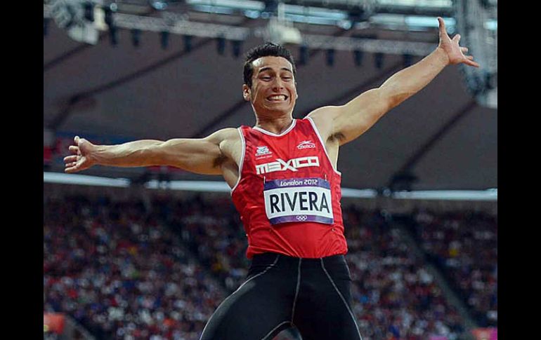 Rivera participa en los Juegos Olímpicos de Londres 2012 y ahí obtiene su mejor registro. MEXSPORT /