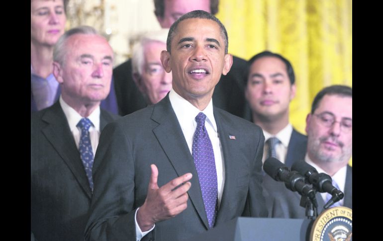 A favor. El presidente Barack Obama se pronuncia a favor de la reforma migratoria durante un evento en la Casa Blanca. AFP /