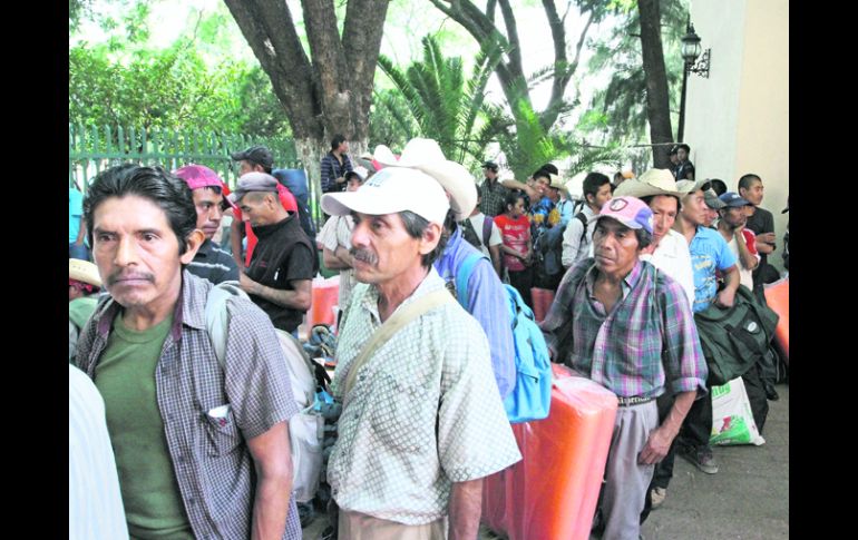 Los jornaleros agrícolas que sufrieron de explotación laboral en el municipio de Tolimán, regresaron ayer a sus lugares de origen. ESPECIAL /