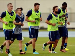 La ''azurra''  ya está entrenando en Brasil para el enfrentamiento ante el Tri. AFP /