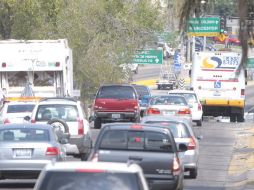 Por el operativo, el tráfico vehicular es complicado; evite la zona. ARCHIVO /