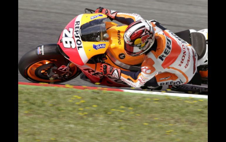 El piloto de Repsol Honda, Dani Pedrosa, bate el récord de Casey Stoner con un tiempo de 1:40.893. EFE /