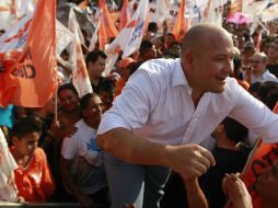 Enrique Alfaro estuvo en la toma de protesta de las primeras 59 dirigencias municipales de MC en Jalisco. EL INFORMADOR /