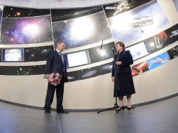 El presidente Putin en un homenaje a Valentina Tereshkova, a 50 años de su hazaña. ARCHIVO /