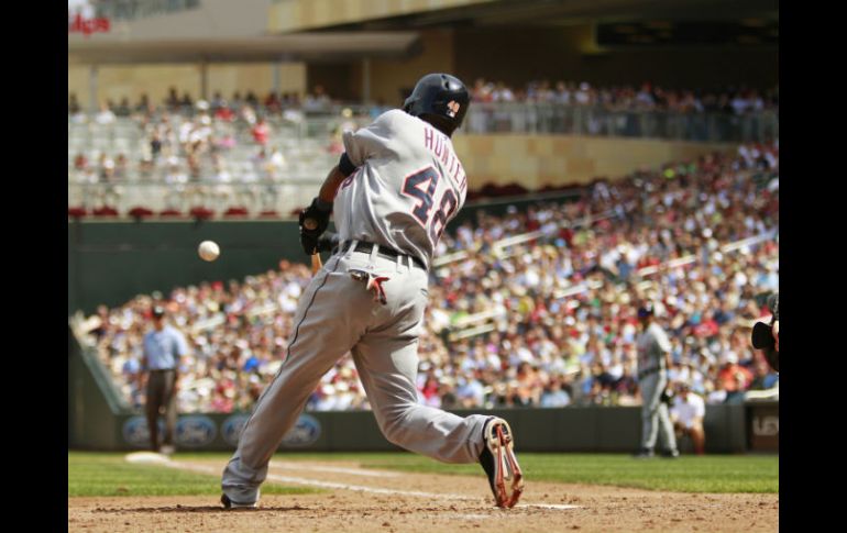 Torii Hunter llega a los 300 cuadrangulares de por vida. AP /