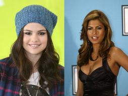 Lado a lado, Selena Gomez y Eva Méndez, ambas postuladas para los Premios Imagen. EFE /