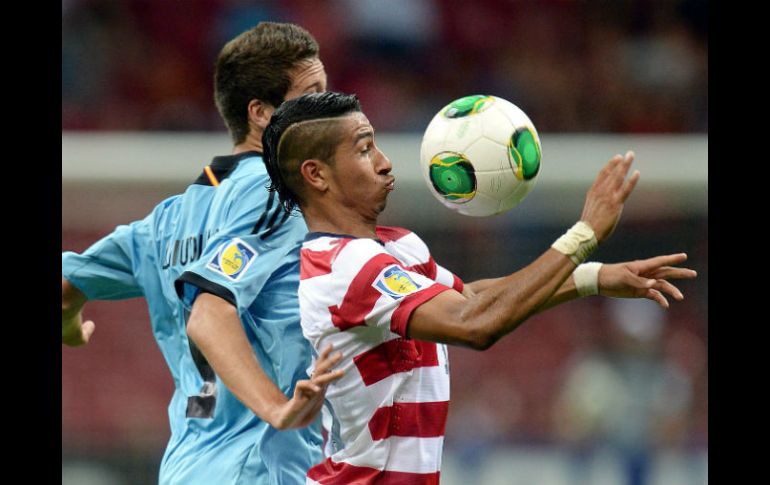 Hector Joya (rojo) es una de las piezas clave de la Sub-20 de Estados Unidos. EFE /