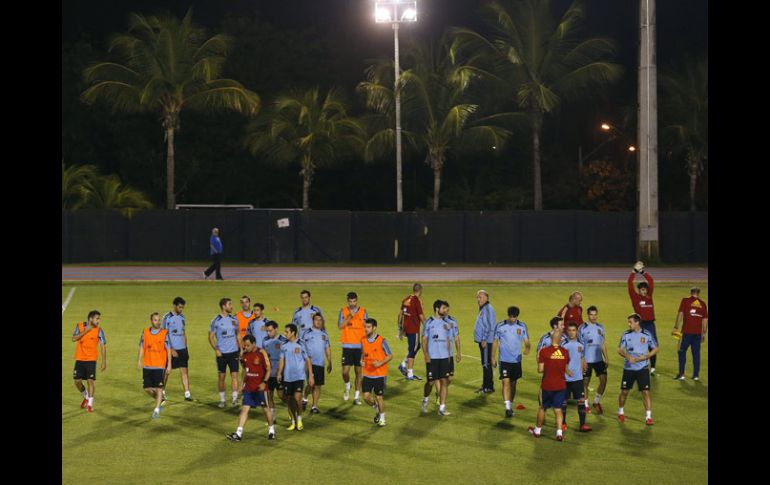 El equipo español cerró su preparación en Fortaleza para el duelo ante Nigeria. EFE /