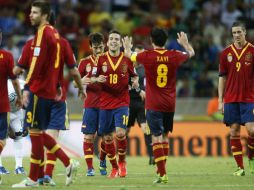 La selección de España avanza hoy a semifinales a expensas de Nigeria. EFE /