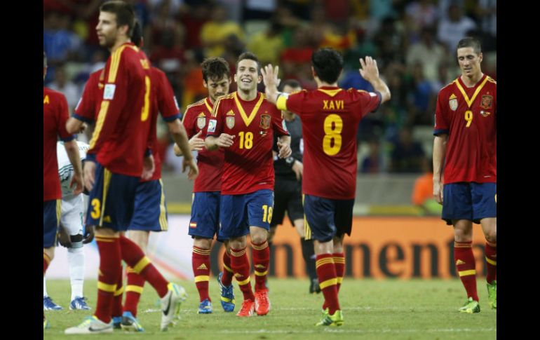 La selección de España avanza hoy a semifinales a expensas de Nigeria. EFE /