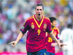 El español Fernando ''Niño'' Torres es el jugador que lleva más anotaciones en la Copa, con cinco; ayer le hizo uno a Nigeria. AFP /