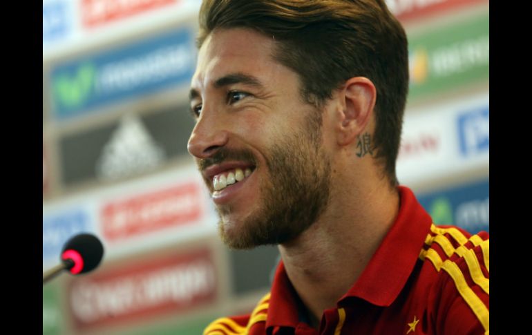 Sergio Ramos durante una rueda de prensa en Fortaleza, Brasil. EFE /