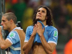 Cavani lamenta que los charrúas no tuvieran mejor suerte en la semifinal ante Brasil. EFE /