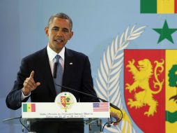 Barack Obama habla durante una conferencia en Senegal. AP /