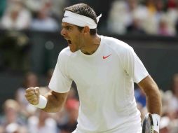 Con este resultado, Juan Martín se convierte en el segundo ganador de Grand Slam en seguir en el torneo. EFE /