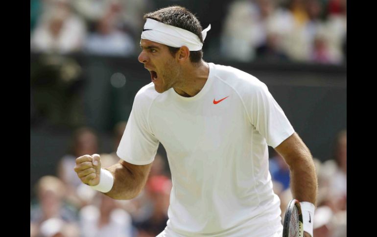 Con este resultado, Juan Martín se convierte en el segundo ganador de Grand Slam en seguir en el torneo. EFE /