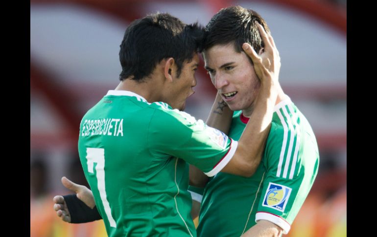 Así celebraron uno de los goles del partido. AFP /