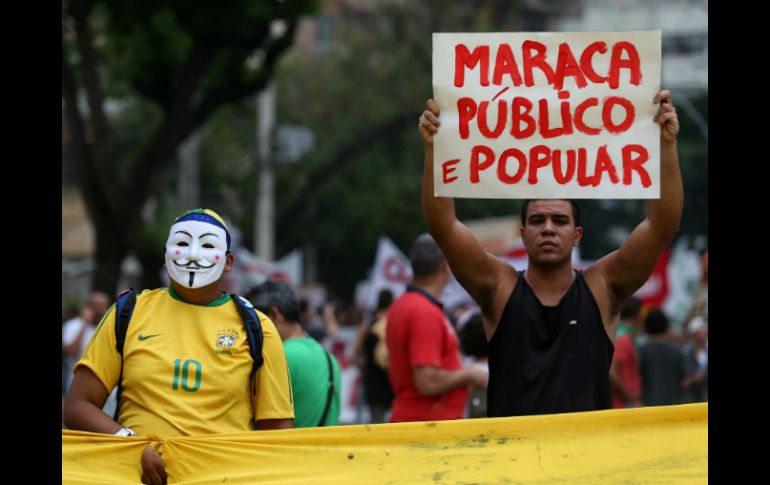 Para mediados de la tarde está prevista otra marcha. EFE /