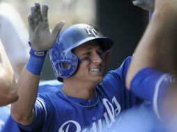 El guardabosques David Lough celebra la victoria de su equipo. AFP /