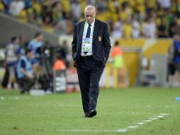 Vicente del Bosque lamentó las fallas de su equipo en momentos claves del juego. AFP /