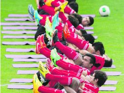 Los tricolores Sub-20 cerraron ayer su preparación para el cotejo de hoy en Estambul. AP /