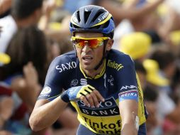 El ciclista español Alberto Contador recorrió una distancia de 228.5 km entre las localidades de Cagnes-sur-Mer y Marsella. EFE /