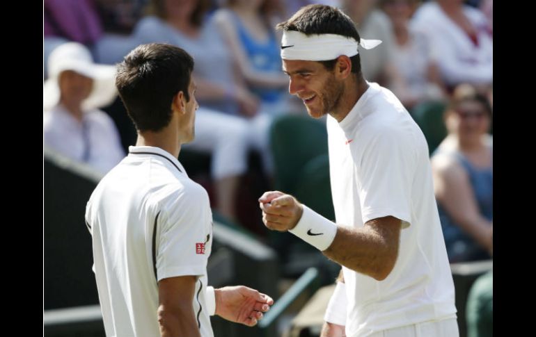 Juan Martín del Potro le deseó lo mejor al serbio. EFE /