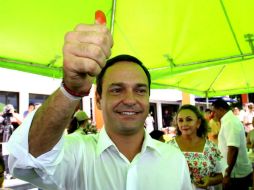 El candidato de la coalición del PRI, PVEM y Panal a la Presidencia Municipal de Cancún, Paul Carrillo de Cáceres. NTX /