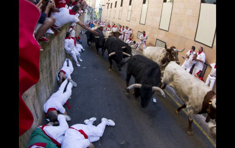 Ryan corre en el tradicional festejo en España. EFE /