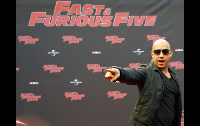 Vin diesel, alcanzó la fama gracias a que protagonizó la saga ''Rápidos y furiosos''. ARCHIVO /