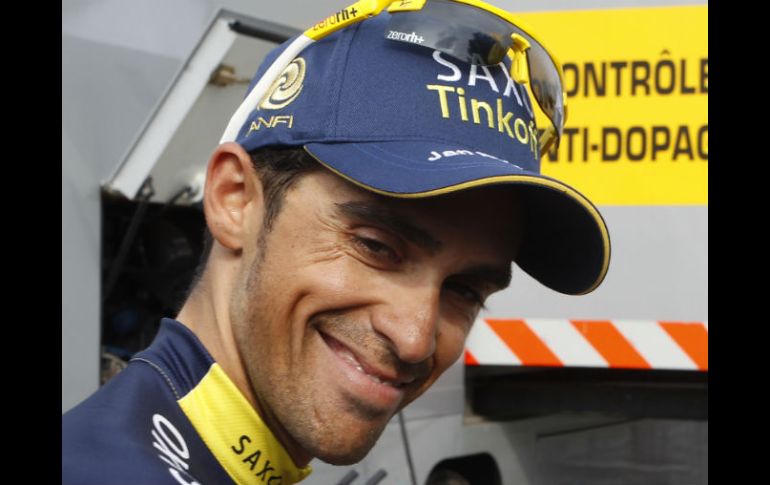 El español Alberto Contador afirma que es una pena no haber conseguido la victoria. AP /