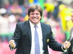 El América, con Miguel Herrera en el timón, logró su primer título de Liga en ocho años, el último había sido en 2005. MEXSPORT /