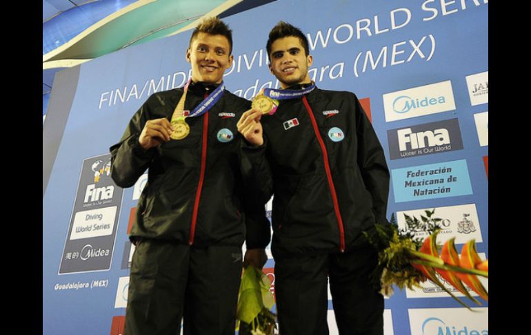 Germán Sánchez e Iván García consiguieron una medalla de bronce en  plataforma de 10 metros en la Universiada de Kazán. ARCHIVO /