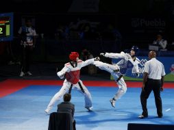 Foto de acción del día en el Mundial de Taekwondo en Puebla. EFE /